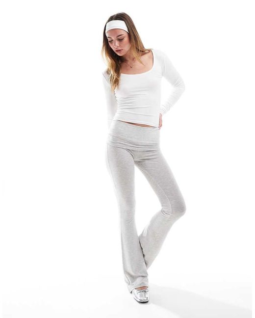 Cotton On White Scoop Long Sleeve Top