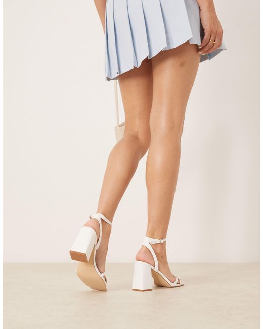 Raid Natural Ilaa Block Heeled Sandals With Buckle Detail