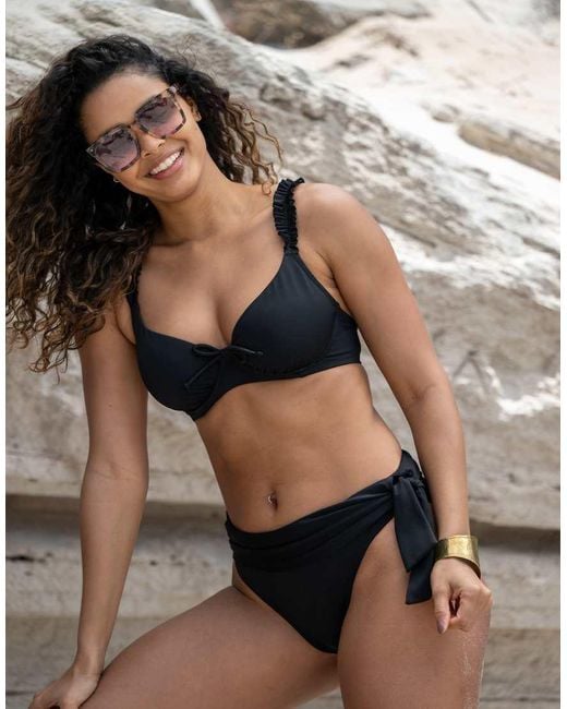 Pour Moi Black Ocean Breeze Non Padded Bikini Top