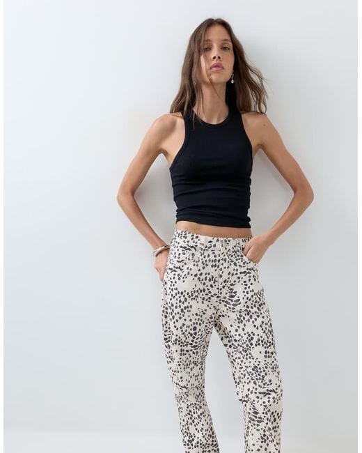ASOS White 90s Straight Crop Jeans