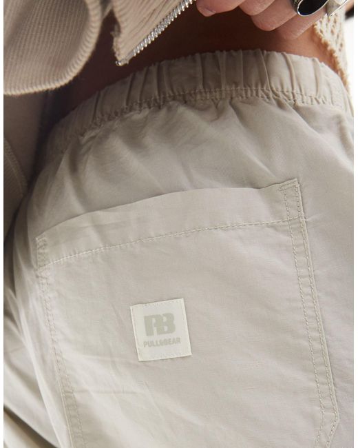 Pantalon cargo parachute - écru Pull&Bear pour homme en coloris White