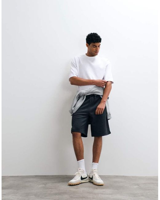 Hollister White baggy Knee Length Shorts for men