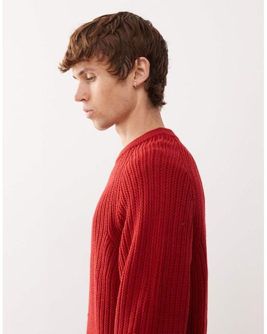 Collusion – pullover aus strick in Red für Herren