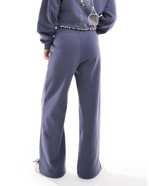 South Beach Blue Wide Leg Jogger