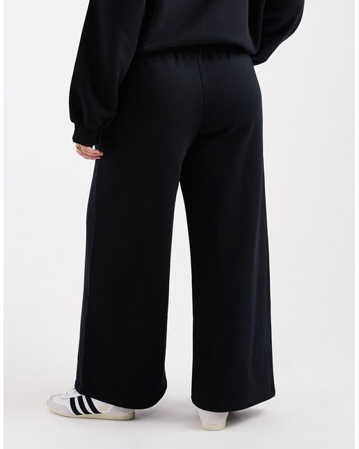 ASOS Blue Asos Design Curve Premium 500Gsm Seamed Wide Leg Jogger