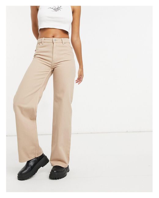 Monki yoko beige jeans Clearance