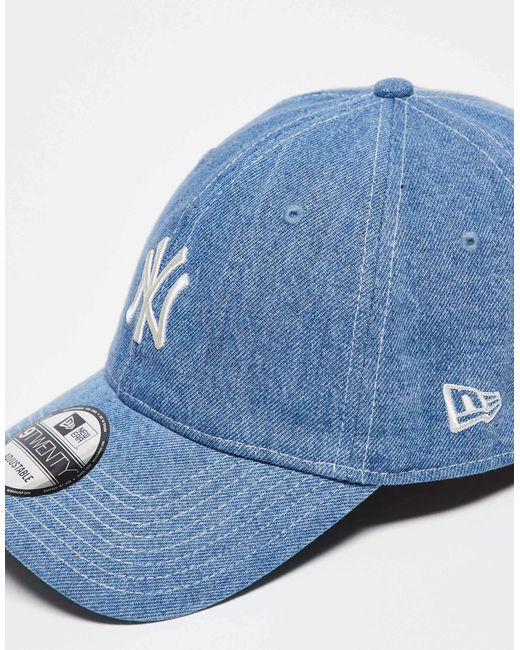 KTZ Blue Denim 9Twenty Midi Team Cap With Contrast Stitching And Embroidery