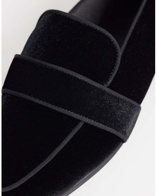 ASOS Blue Slim Loafer With Gross Grain Saddle for men