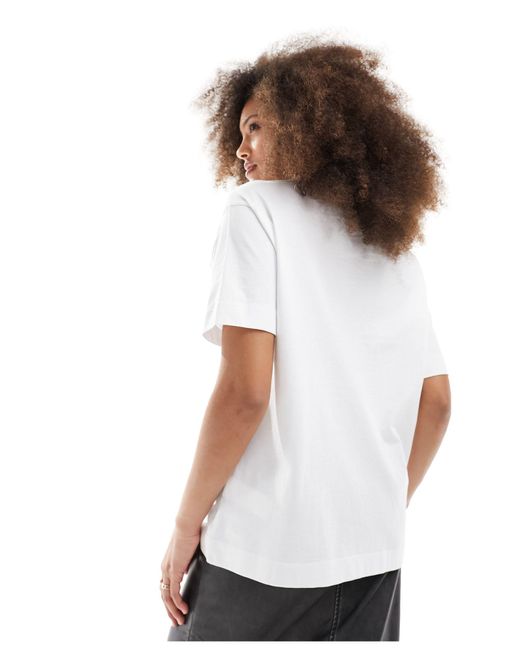 Pull&Bear White – es oversize-t-shirt