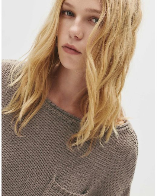 Pull&Bear Gray – oversize-pullover