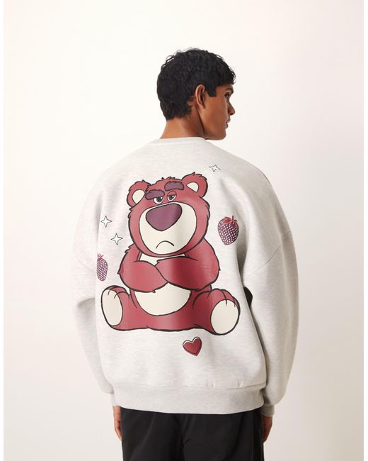 ASOS Multicolor Disney Pixar Unisex Extreme Oversized Scuba-style Fabric Sweatshirt With Lotso Print