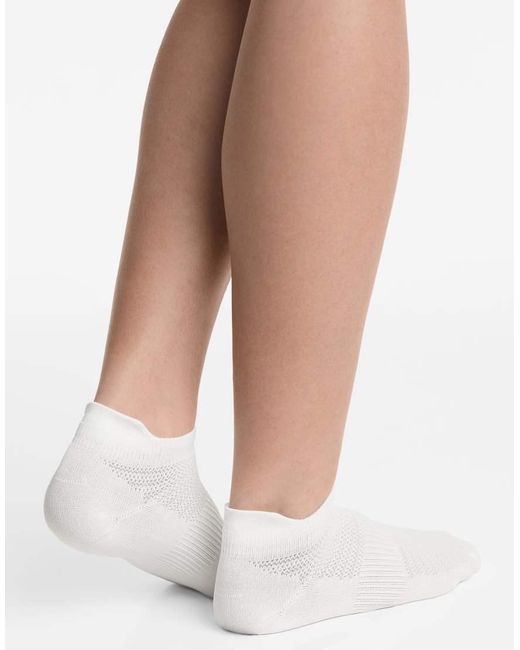 Oysho White 3 Pairs Of Polyamide Blend Sneaker Socks With Heel Tab