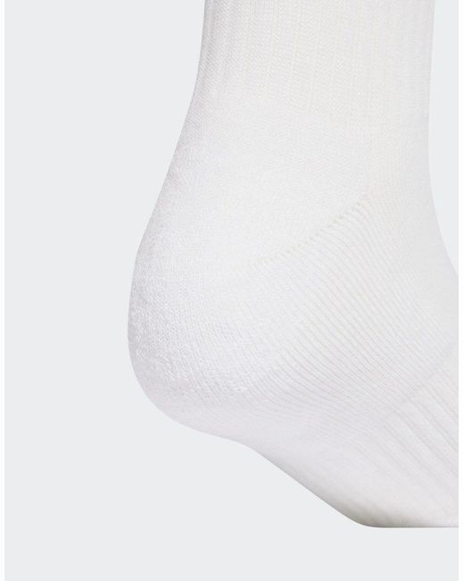 Adidas Originals Blue 3-Stripes Cushioned Sportswear Crew Socks 3 Pair Pack