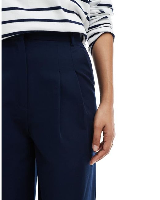 Miss Selfridge Blue Tailored Wide Leg Trouser