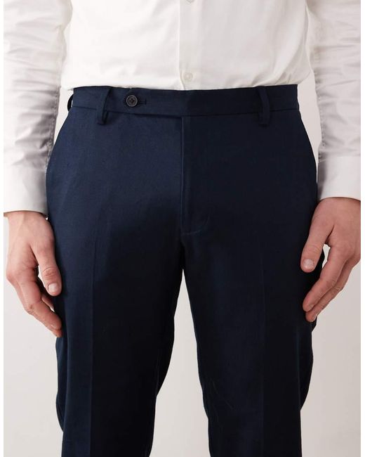 ASOS Blue Skinny Suit Trousers for men