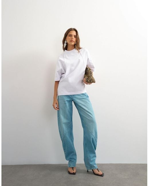 TOPSHOP White X Cara Open Back Tee