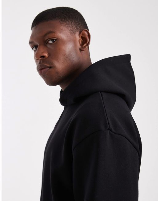Sweat à capuche décontracté avec imprimé au dos ASOS pour homme en coloris Black