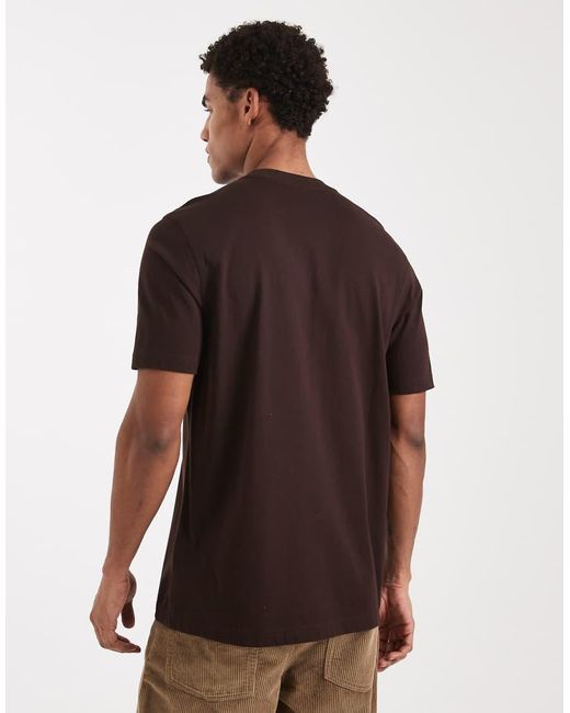 Adidas Originals Brown Trefoil Essentials Tee for men