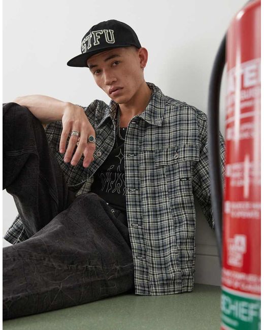 Collusion Black Skater Shirt for men