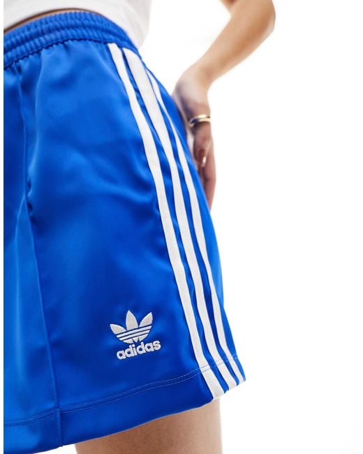 Adidas Originals Blue Retro Satin Shorts