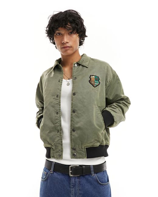 Guess Green Originals Crest Nylon Jacket for men