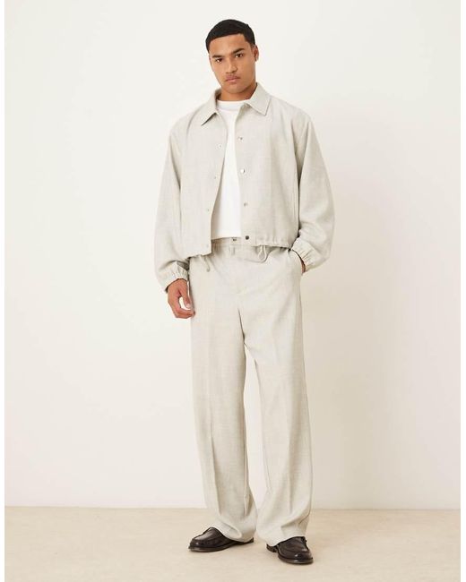 Pantalones De Vestir Melange De Pernera Ancha De (Parte De Un Conjunto) ASOS de hombre de color Natural