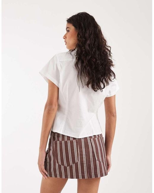 ASOS White Denim Mini Skirt