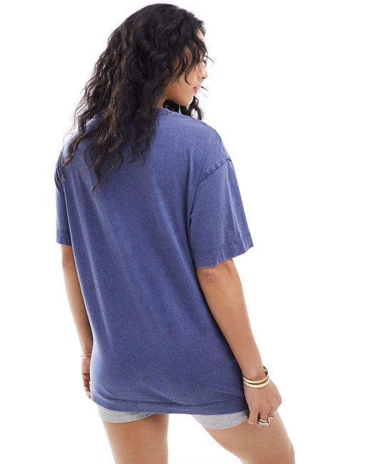 T-shirt oversize - délavé Pull&Bear en coloris Blue