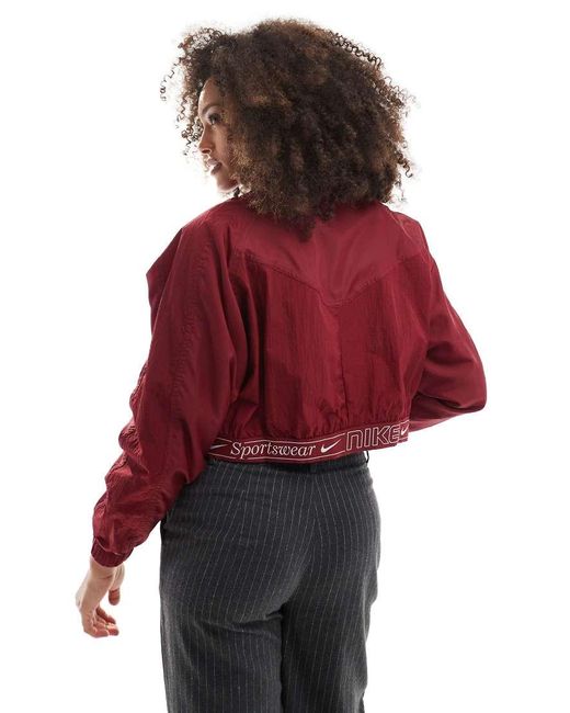 Nike Red Gym Life Swoosh Woven Jacket