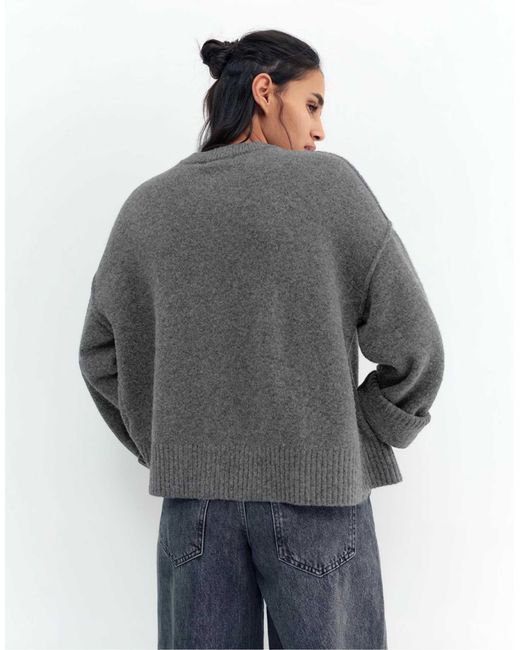 Pull&Bear Gray – strickjacke