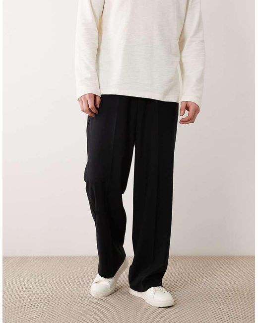 ASOS White Tailored Wide Leg Comfort Stretch Pants for men