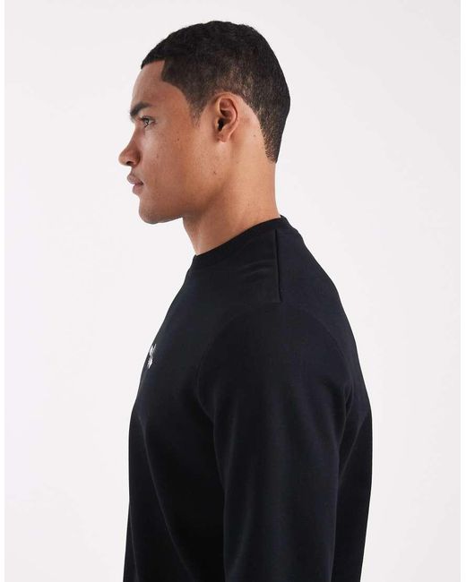 Fred Perry Black Embroidered Sweatshirt for men