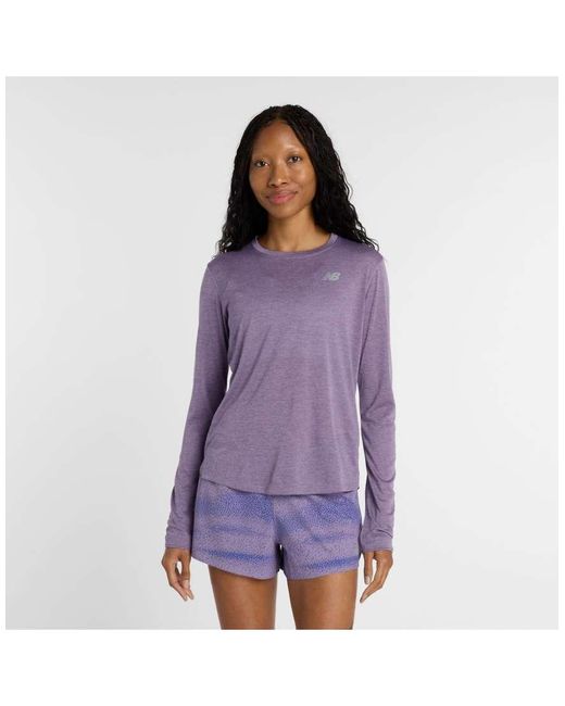 New Balance Purple Rc Essential Long Sleeve