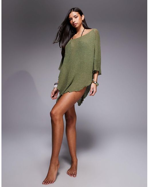 Poncho ASOS en coloris Green