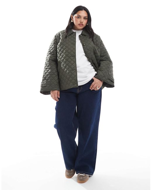 Vero Moda Gray Button Down Quilted Jacket