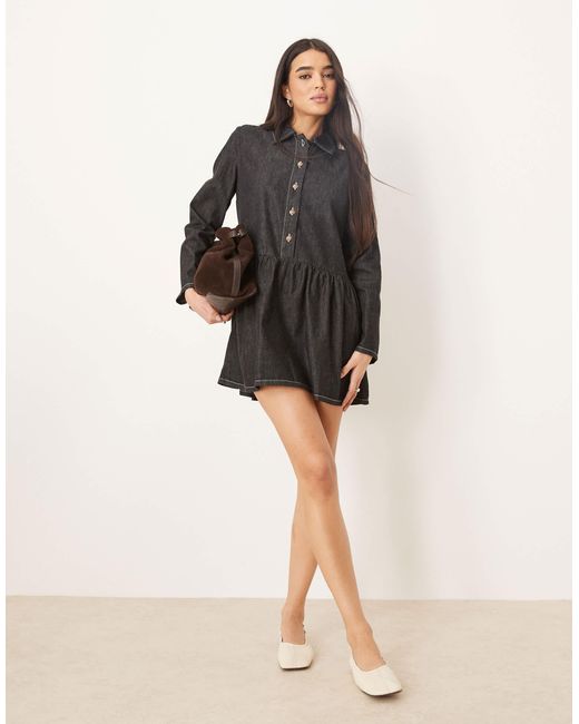 ASOS Black – mini-hängerkleid