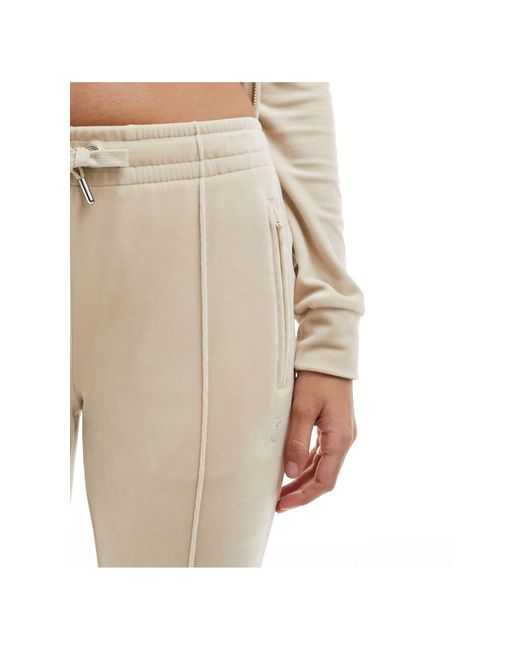 Juicy Couture White Diamante Velour Tracksuit Bottoms Co-ord
