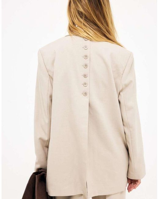 NA-KD Natural Oversized Blazer