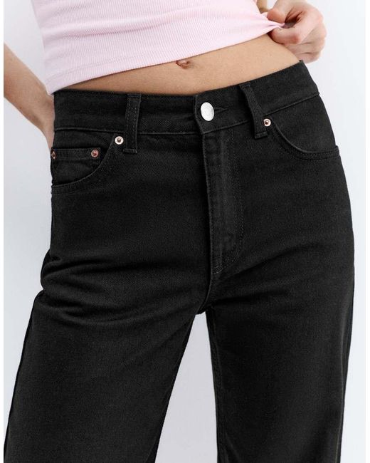 Pull&Bear Blue Straight Wide-leg Jeans