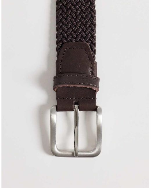 Jack & Jones Brown Woven Belt for men