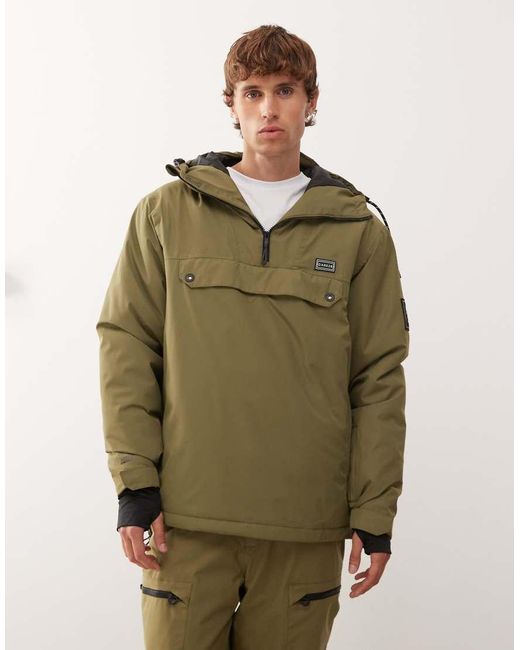 Dare 2b Green Freeride Overhead Waterproof Jacket for men
