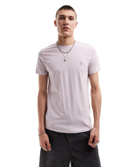 AllSaints Purple Tonic Short Sleeve Crew Neck T-shirt for men