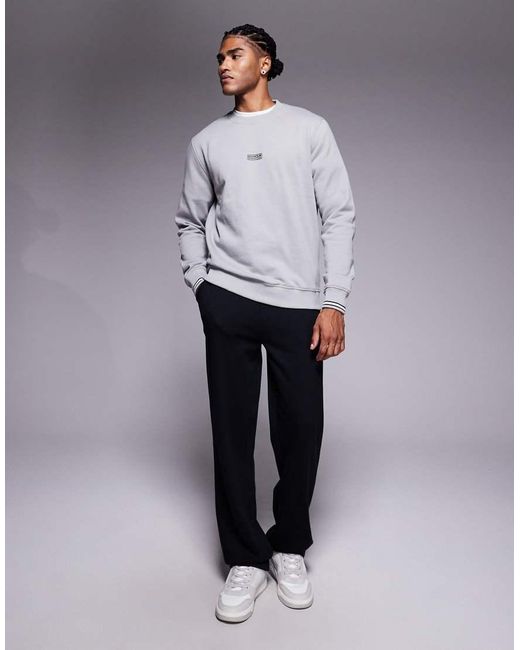 Barbour Gray Stelar Crew Neck Sweatshirt for men