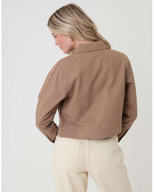 Threadbare Natural Denim Jacket With Patch Pockets