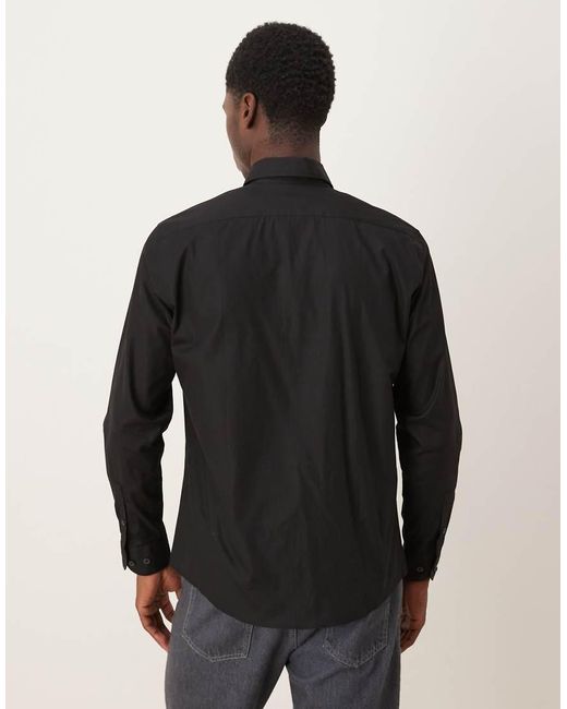 Camicia Premium Nera di Mango in Black da Uomo