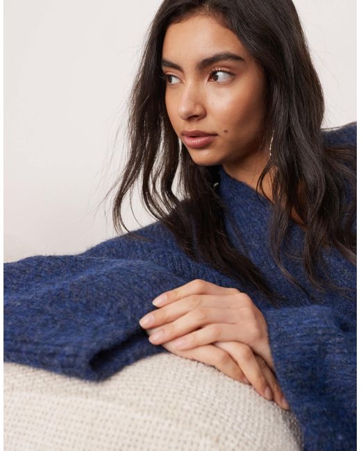 ASOS Blue Compact Knit Wrap Longline Cardigan