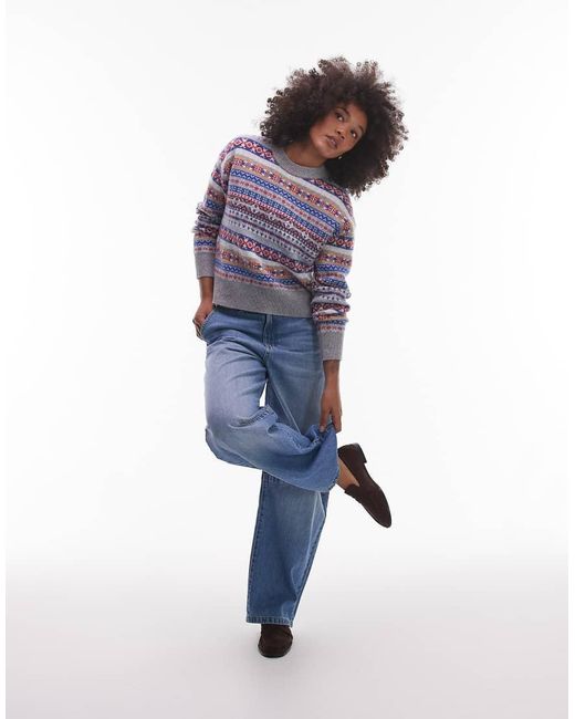 Levi's Purple Ines Fairisle Jumper