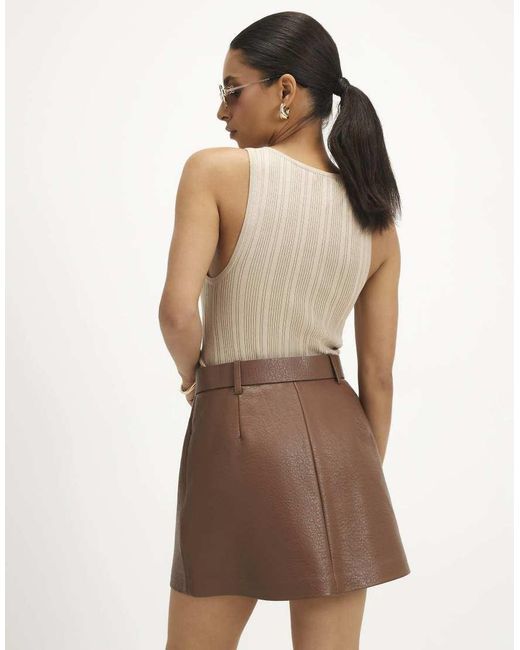 River Island Natural Petite Utility Pocket Belted Mini Skirt
