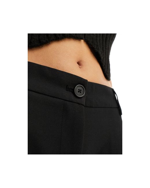 Noisy May Black High Waisted Wide Leg Tailored Trousers