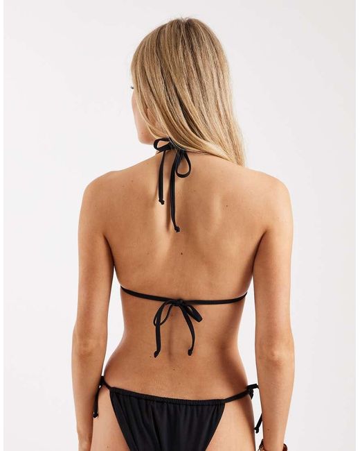 Threadbare Black Triangle Bikini Set